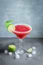 Strawberry Margarita ÃÂ¡ocktail Royalty Free Stock Photo